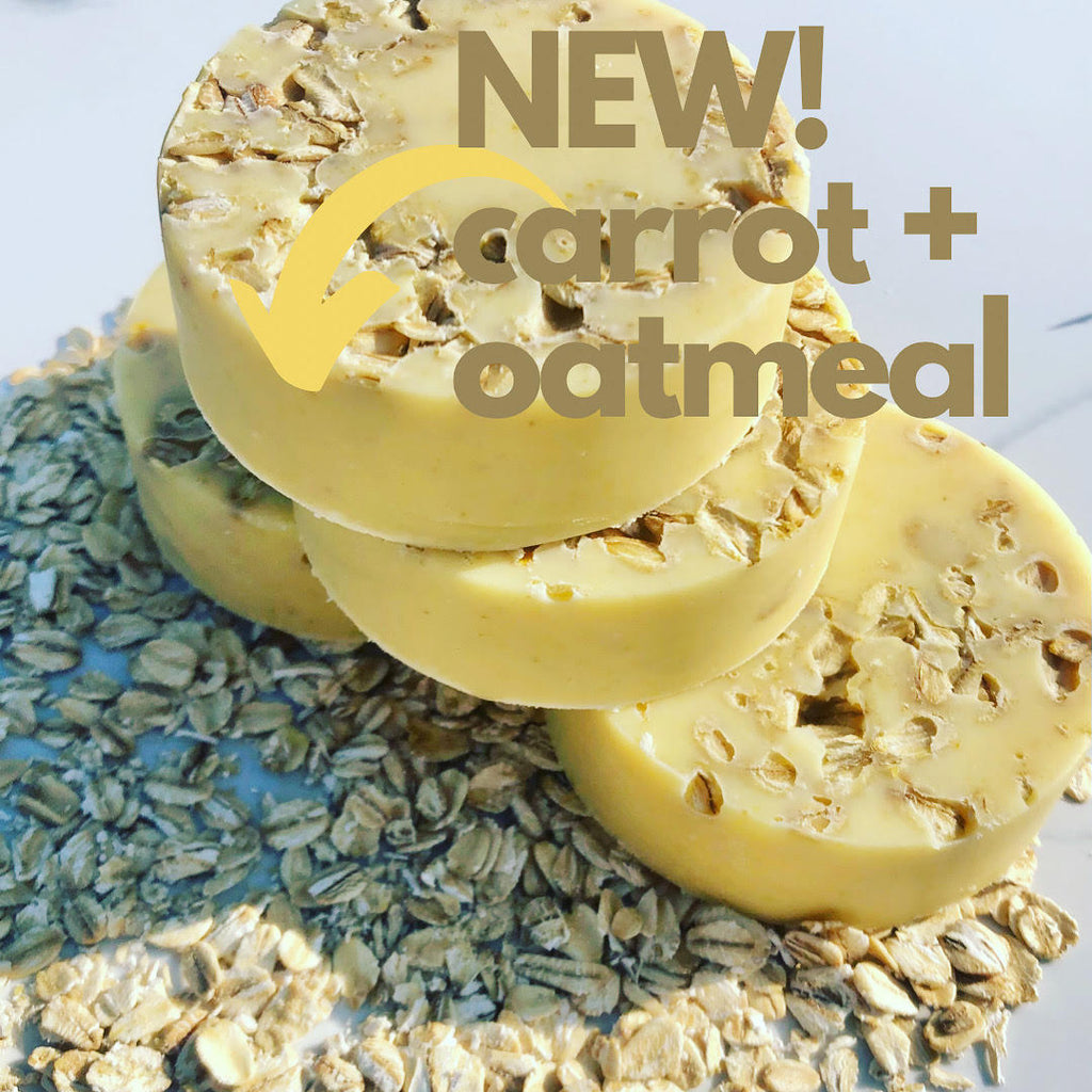 CARROT + OATMEAL ROUND BAR SOAP