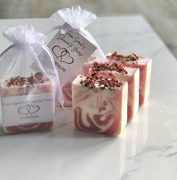 CHAMPAGNE WEDDING & BRIDAL SHOWER FAVOR SOAPS