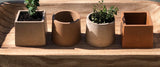 EARTHTONE CONCRETE PLANTER-SQUARE