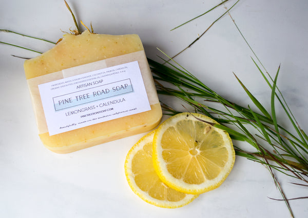 LEMONGRASS + CALENDULA HANDMADE ARTISAN BAR SOAP, 5 OZ.