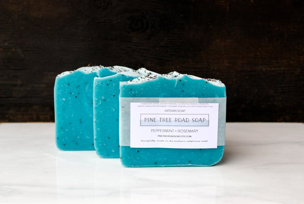 PEPPERMINT ROSEMARY HANDMADE ARTISAN BAR SOAP, 5 OZ.