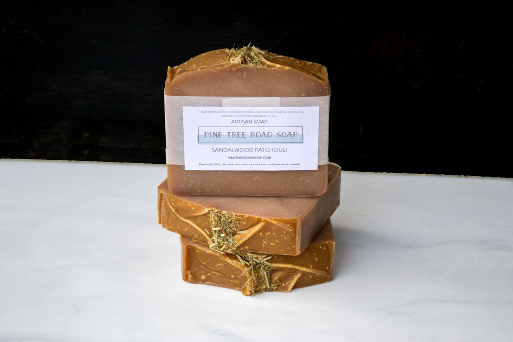 SANDALWOOD PATCHOULI HANDMADE ARTISAN BAR SOAP, 5 OZ.